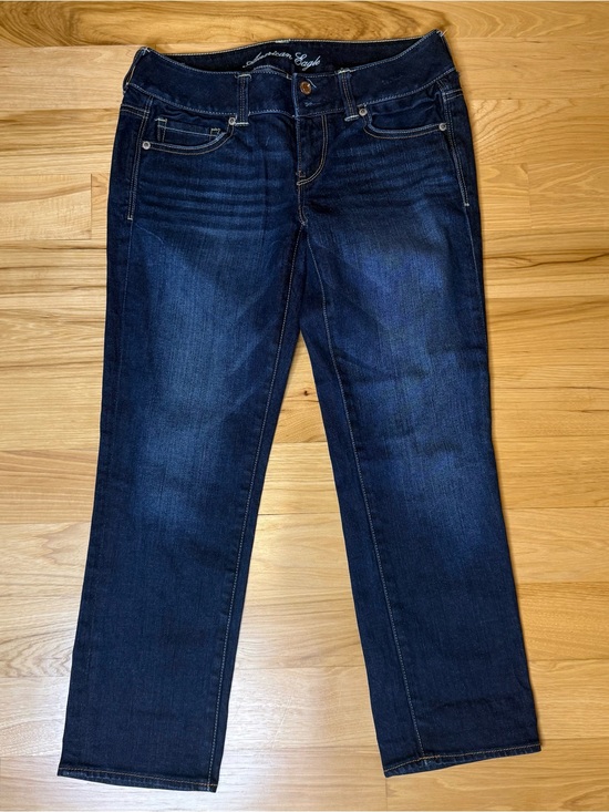 American Eagle Outfitters Denim - American Eagle Outfitters Women’s Dark Blue Straight crop  Jeans